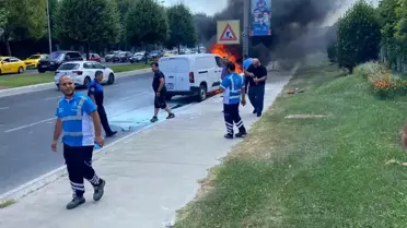 Bakırköy'de Araç Yangını