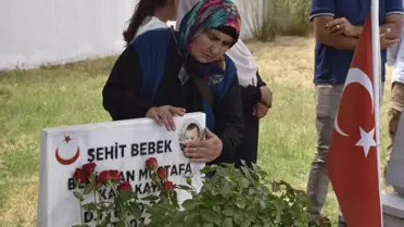 Yüksekova'da şehit olan anne ve bebekleri kabirleri başında anıldı