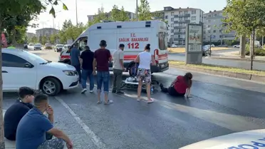 Çorlu'da Elektrikli Bisiklet-Motosiklet Çarpışması
