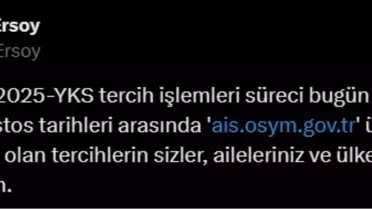 2025-YKS Tercihleri Başladı