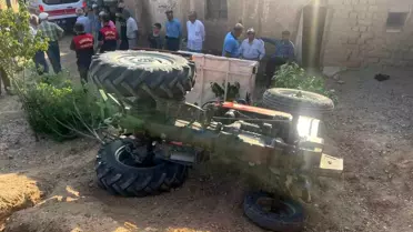 Traktör Devrildi: 74 Yaşındaki Sürücü Yaralandı