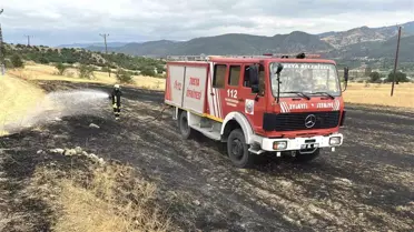 Kastamonu'da Elektrik Telinden Yangın