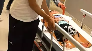 İnegöl'de Balkondan Düşen Çocuk Yaralandı
