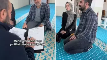 Gelinin mehir talebi imamı da şaşırttı: Damat sen ne diyorsun bu işe?