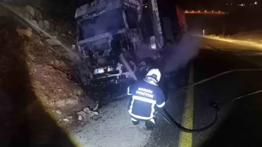 Mardin'de TIR Yangını