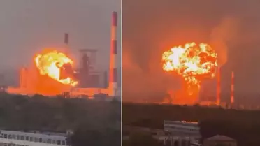 Ukrayna, Rus tesisini vurdu! Şiddetli patlama kamerada