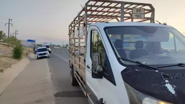 Koşan Adama Kamyonet Çarptı