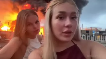Alev topuna dönen rafinerinin önünde çektikleri video ülkeyi karıştırdı