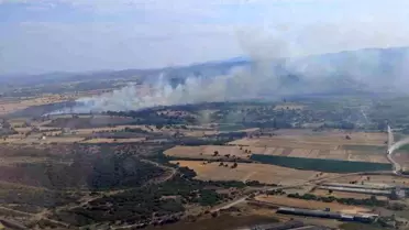 Çanakkale'de Tarım Arazisinde Yangın