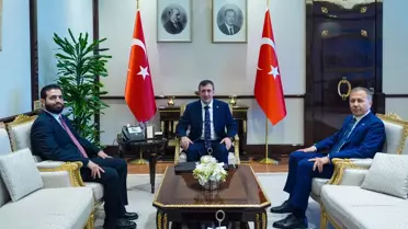 Cevdet Yılmaz, Suriye Bakanı'nı Kabul Etti