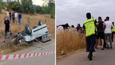 Takla atan otomobilin sürücüsü öldü, yakınları araçta yaralanan kişiye saldırdı