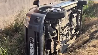 Balıkesir'de Tek Taraflı Kaza: 3 Kişi Mahsur Kaldı