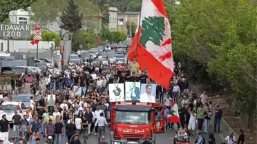 Beyrut'ta Liman Patlaması Anması