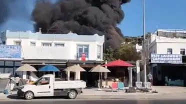 Yalıkavak'ta Branda Deposunda Yangın