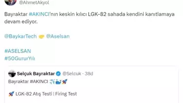 AKINCI TİHA LGK-82 ile Hedefi Vurdu