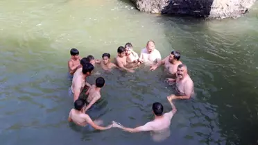 Sıcaktan Bunalanlar Lehsor Çayı'nda Serinliyor