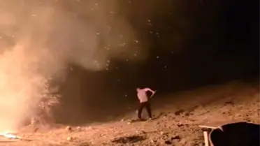 Çankırı'da Kavun Tezgahı Yandı