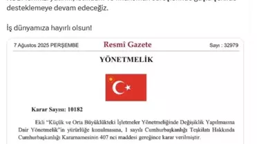 KOBİ tanımı değişti: Net satış hasılatı veya mali bilanço sınırı yükseltildi