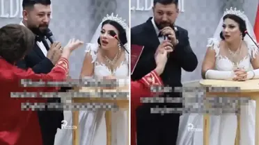 Nikah memurunun damattan isteği sonrası gelin şekilden şekile girdi
