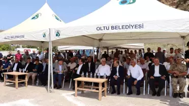 Oltu'da Kapalı Halk Pazarı'nın Temeli Atıldı