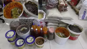 Zabıtaya 'Seni vururum' diyen esnafın marketinden çıkanlar mide bulandırdı