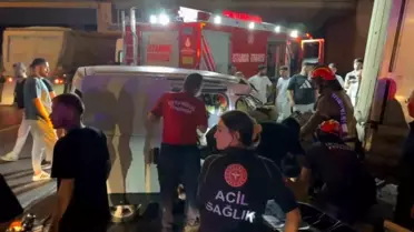 Alkollü Sürücü Park Halindeki Kamyonete Çarptı
