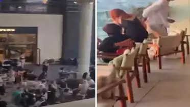 Deprem anında AVM'de büyük panik! O anlar kameralarda