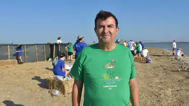 İzmir Kuş Cenneti'nde Flamingo Halkalama Çalışması