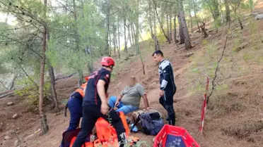 Kahramanmaraş'ta Düşen Yürüyüşçü İtfaiye Ekipleri Tarafından Kurtarıldı