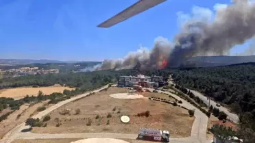 Çanakkale'de Yangın Ormanlık Alana Sıçradı