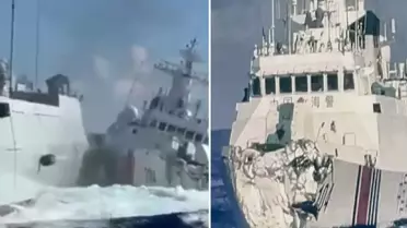Çin'e ait 2 gemi, ihtilaflı Güney Çin Denizi'nde çarpıştı