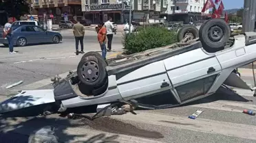 Ankara'da Takla Atan Araçtan Yaralı Kurtuluş