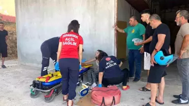 Antalya'da Traktör ile Motosiklet Çarpıştı
