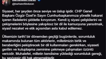 Duran'dan Özel'e Sert Tepki