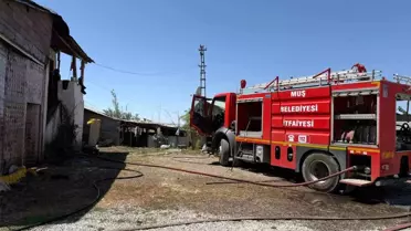 Muş'ta Yangın: Tarihi Köprü Yakınında Ev ve Samanlık Zarar Gördü