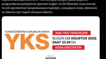 YKS tercih süreci bugün sona eriyor