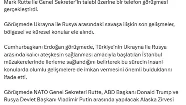 Erdoğan, NATO Genel Sekreteri ile görüştü