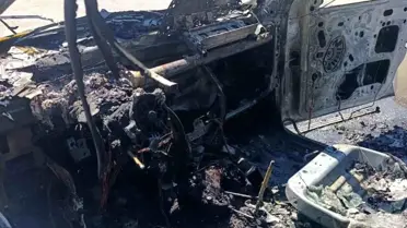 Yozgat'ta Seyir Halindeki Otomobilde Yangın Çıktı