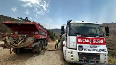 Kayseri Büyükşehir Belediyesi, Silifke'deki Orman Yangınlarına Destek Sağlıyor
