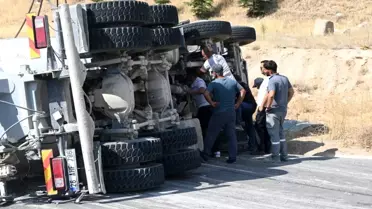 Eskişehir'de Beton Mikserinin Kazası: 1 Yaralı