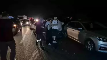 Gümüşova'da Zincirleme Kaza: 4 Yaralı