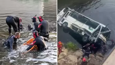 Cezayir'de yolcu otobüsü köprüden dereye uçtu: 18 ölü