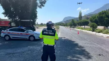 Söke'de Drone ile Trafik Denetimi