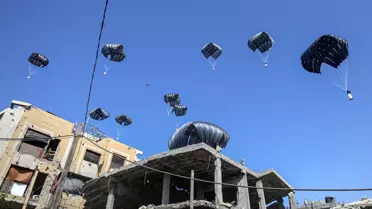 Gazze'ye Hava İkmal ile Yardım Gönderildi