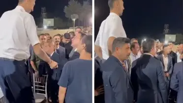 İlginç görüntüler! Ali Babacan, dünyanın en uzun insanı Sultan Kösen ile karşılaştı