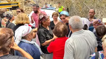 Yangın Zedelerine Esma Ersin'den Ziyaret