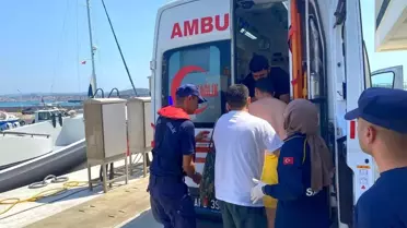 Ayvalık'ta Yaralı Tekne Yolcusu Kurtarıldı