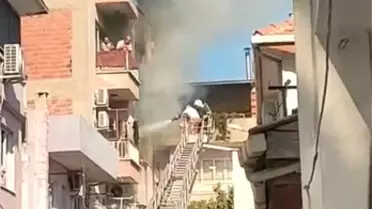 Aydın'da Apartman Yangını: İki Kişi Dumandan Etkilendi