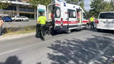 Tekirdağ'da Motosiklet ve Otomobil Çarpıştı
