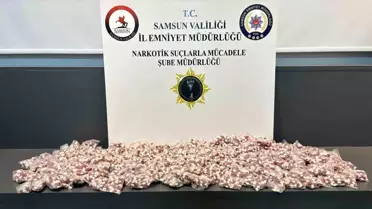 Samsun'da Uyuşturucu Operasyonu: 11 Bin 300 Sentetik Ecza Ele Geçirildi